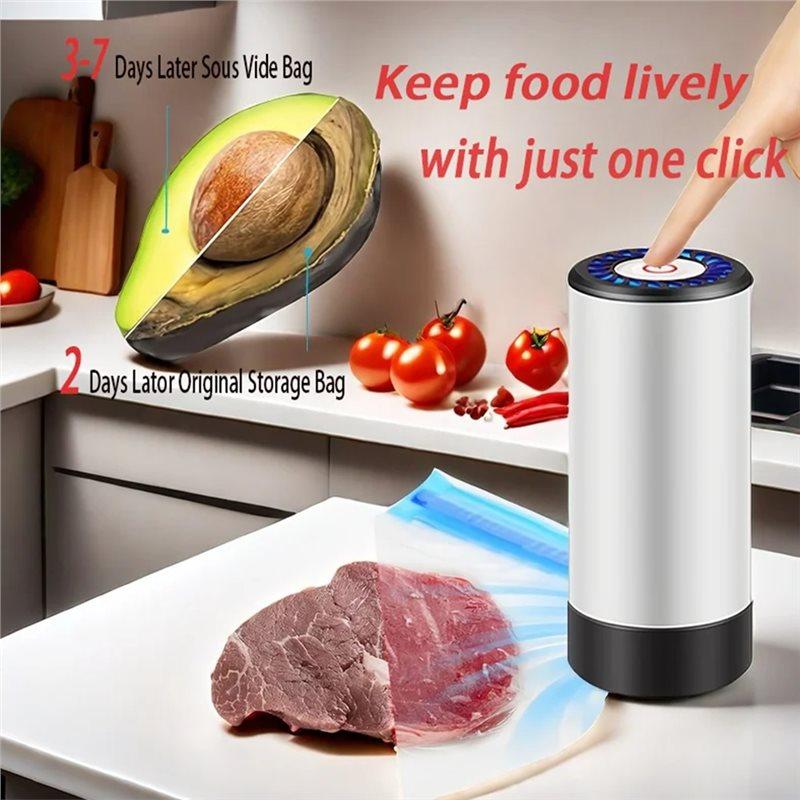 ABFS Wireless Electric Rechargeable Household Food Vacuum Sealing Machine Mini Small Pump Vacuum Pump