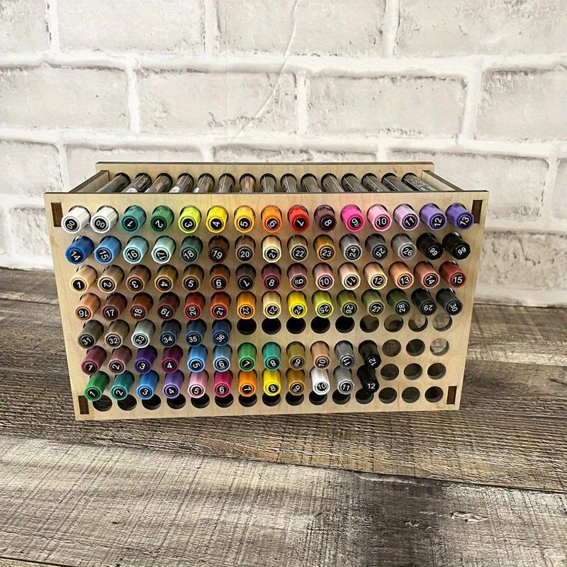1 pz 77/120 fori Portapenne da artista in legno, Portaoggetti staccabile a più scomparti per Pennelli da pittura, Matite colorate, Pennarelli per Casa e Ufficio.