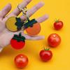 Kreativer Tomaten-Anhänger PU-Leder Oranger Schlüsselanhänger Modischer Obst-Schlüsselanhänger Rucksack-Dekoration