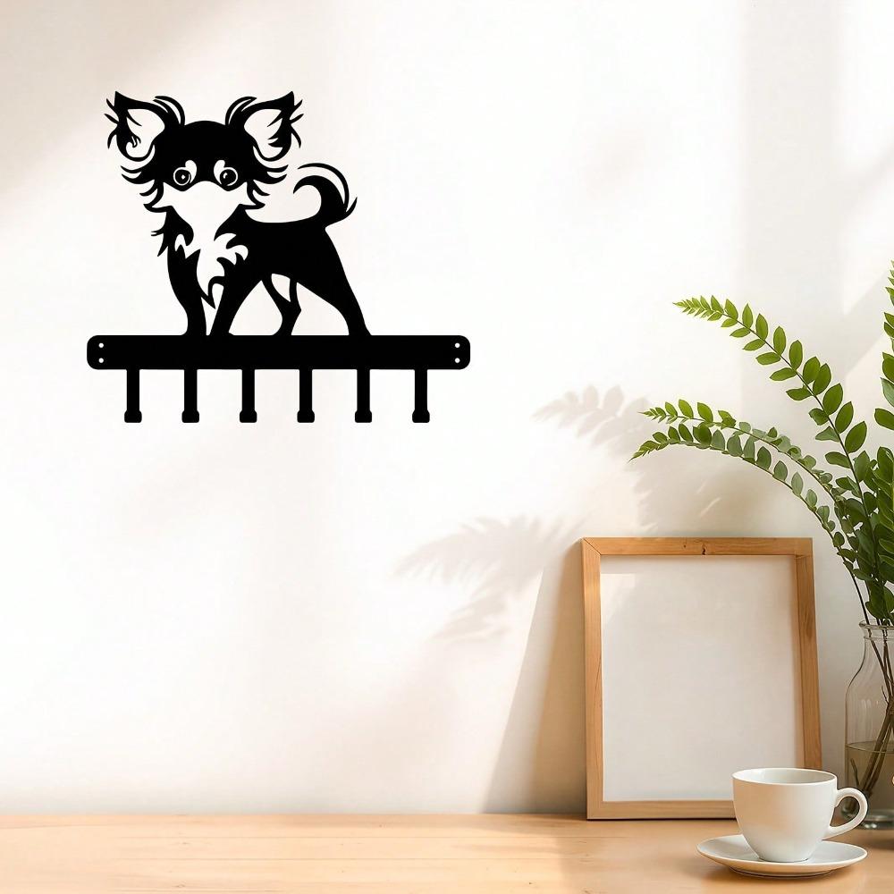 Metal Dog Key Holder Wall Mounted Modern Entryway Decor