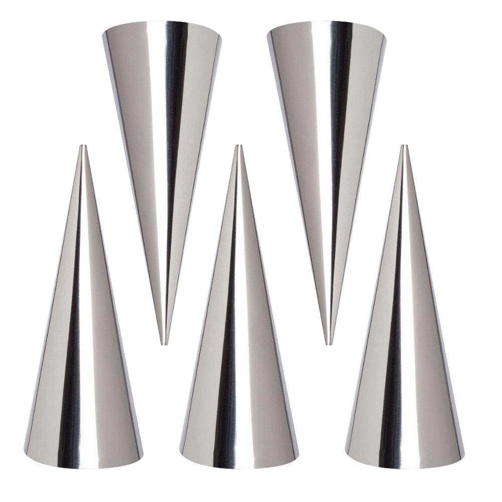 

5pcs Kitchen Stainless Steel Baking Cones Horn Pastry Roll Cake Mold Spiral Baked Croissants Tubes Cookie Dessert Tool
