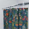 Floral Shower Curtain Botanical Nature Plants Bathroom Decor Waterproof Fabric Vintage Blue Green Backdrop Artistic Home Texti