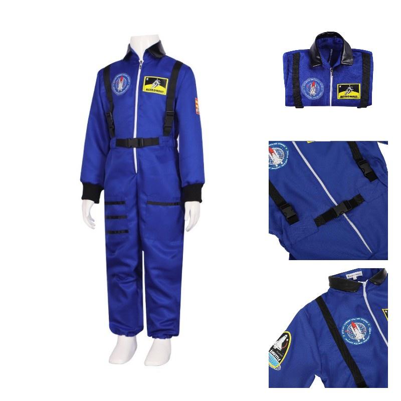 Astronaut Halloween Costume For Kids Polyester Space Suit For Cosplay And Parties