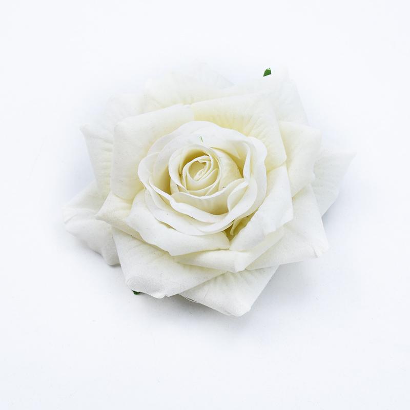 

50PCS 10CM Big Roses Artificial Flower Home Decoration Christmas Wreaths Wedding Bridal Accessories Clearance Headwear Brooch 50pcs