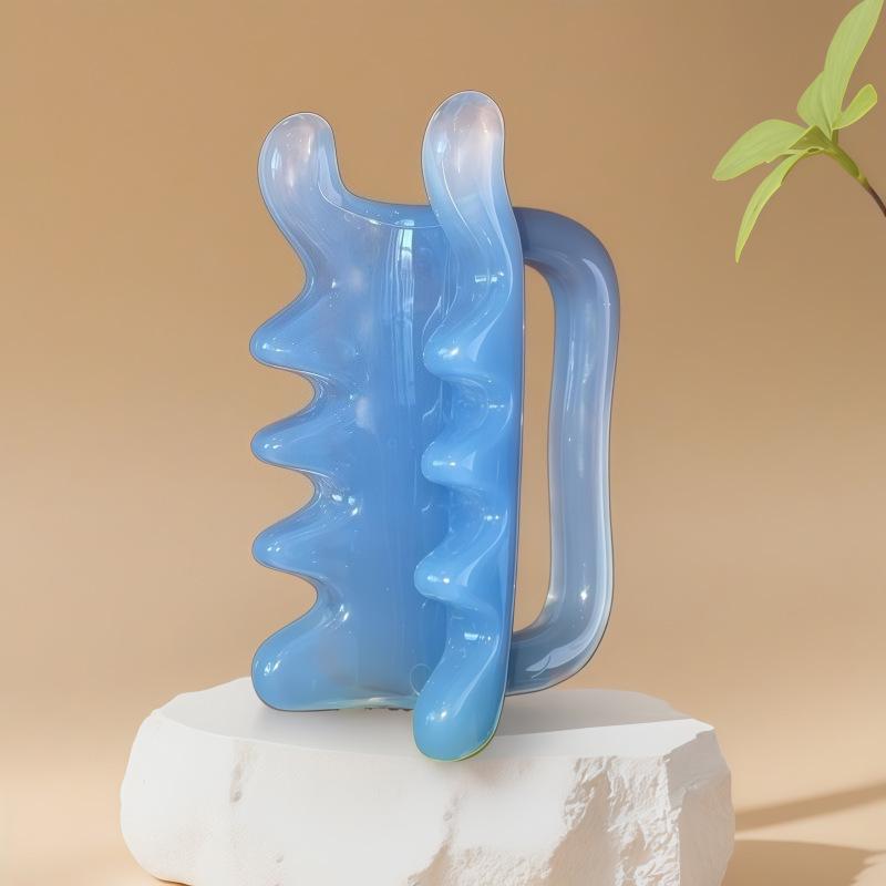Buffalo Horn Gua Sha Board – Acupoint Scraper for Full Body and Face Meridian Massage in Beauty Salons