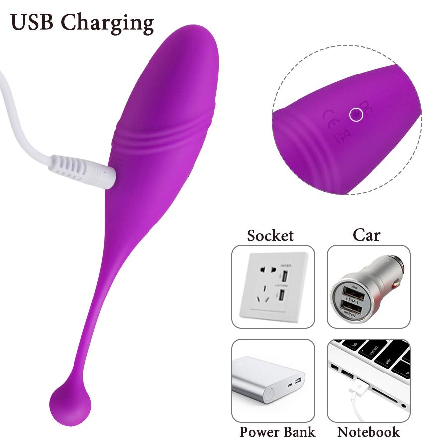 Vibrační vajíčko USB nabíjecí bezdrátové dálkové ovládání Ženské vibrátory Vaginální G bod Massge Sexuální hračky