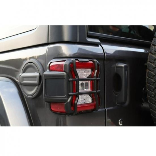 Rear Taillight Lamp Guard Decor Cover Trim For Jeep Wrangler JL 18+ (LED Light)