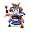 Osaka Choseido May Doll Helmet Ornament, Compact Mini Carp Streamer Set for Indoor Use, Ceramic, with a Successful General and Carp Streamer