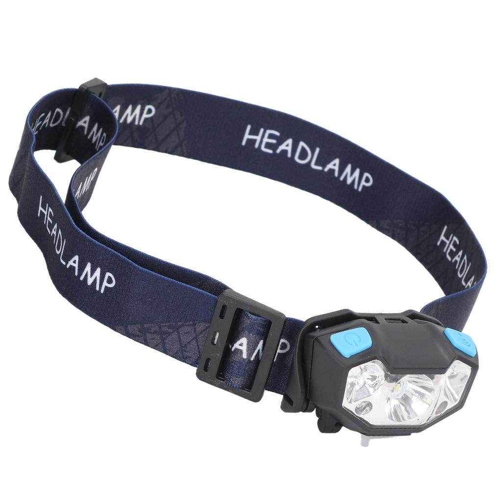 Headlamp USB Charging Waterproof Head Light High Brightness with Sensor for Outdoor Black