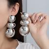 Exaggerated and Atmospheric Earrings, Glossy Geometric Round Earrings, Light Luxury, High-end, Ladylike Earrings
