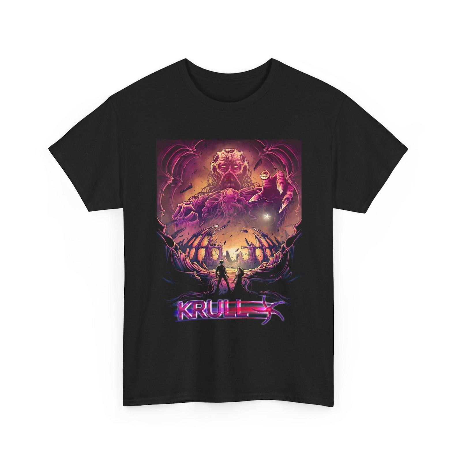 Krull Retro Sci-Fi Adventure Movie Men s Navy Black T-Shirt Size S to 5XL 4XL