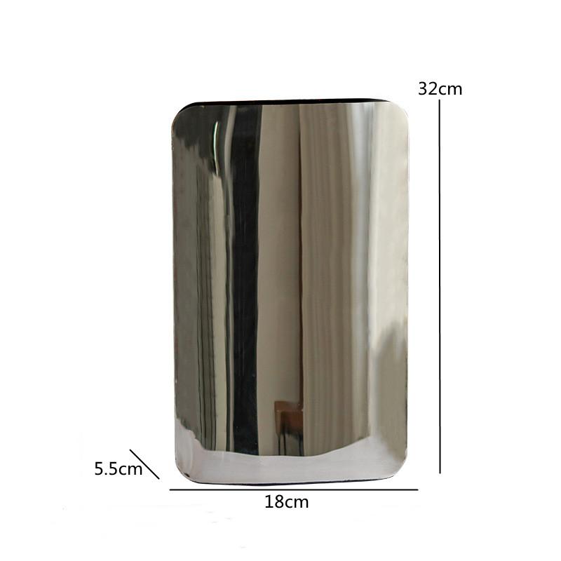 Geometric Irregular Curved Vase, Mirror Stainless Steel Vase, Flower Arrangement Container, Metal Crafts, Home Decoration