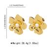 Draweye Blumenohrringe für Damen Vintage Hyperbel Amerikanischer Stil Schmuck Perlen Elegant Einfach Pendientes Mujer