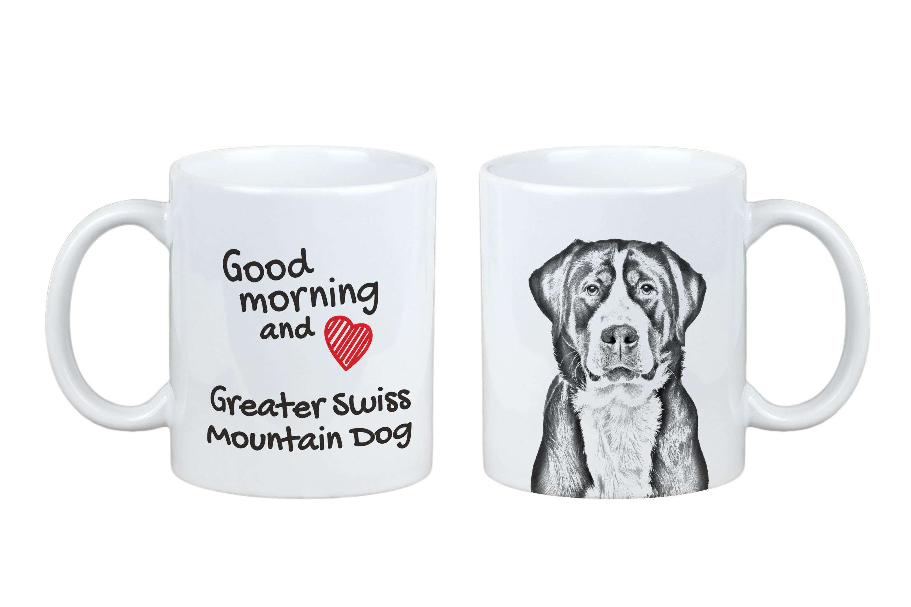 

Great Swiss Mountain Dog - cup with a dog, personalized cup with a print, a classic gift for everyone from the Art-Dog brand білий