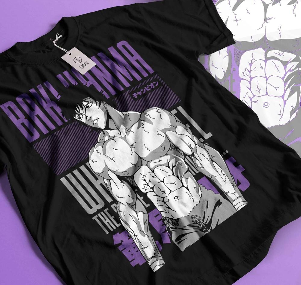 

Baki the Grappler T-Shirt Baki Hanma Manga Yujiro Hanma Baki Anime Gift Shirt334 4XL