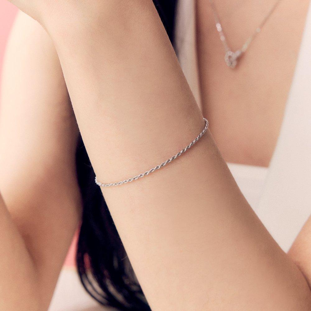 [Rosemont] Silver Chain Bracelet Tangle Ra25B29T