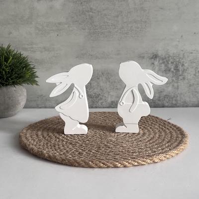 Easter Bunny Candle Silicone Moulds Couple Rabbit Plaster Ornaments Gypsum Mold A Pair of Rabbit Aromatherapy Candle Car Mold
