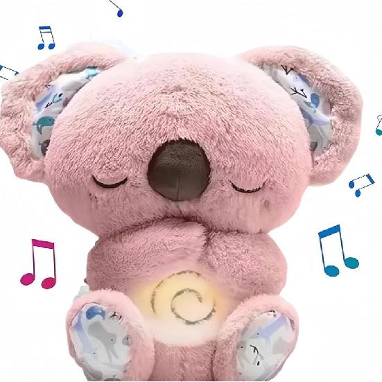 Relief Koala Breathing Stuffed Toy, Anxiety Relief Plush Animal with Musical Lights & Rhythmic Breathing Motion - New Year Gift Plush Figure Toys