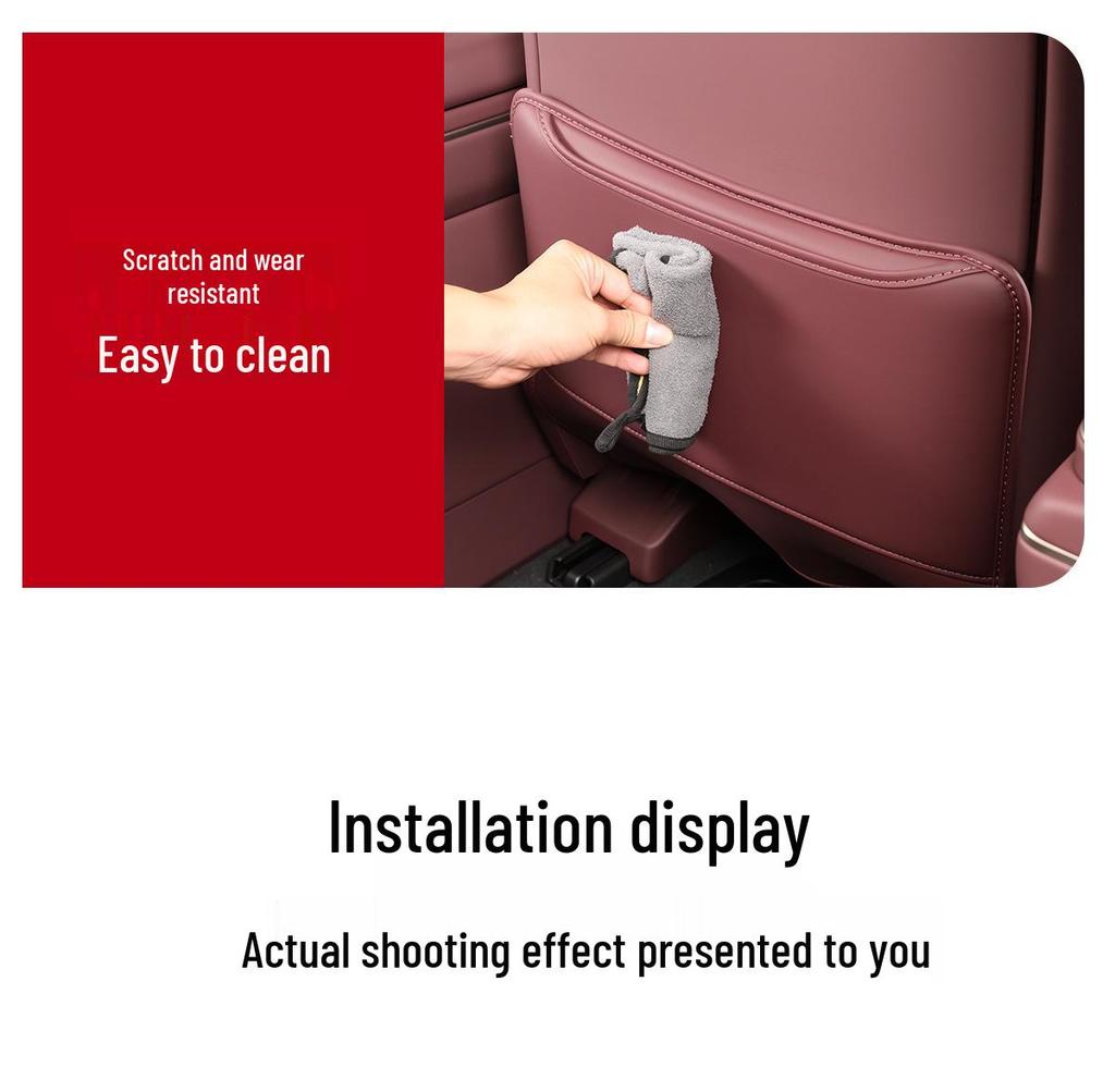 Nio ES8 Rear Seat Kick Mats - Second Row Leather Backrest Protectors for Car Interior Decoration.