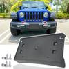 Front License Plate Frame for Jeep Wrangler JL JLU Gladiator JT 2018-2026 (for Plastic Bumper ONLY) Front Bumper License Plate Holder Mounting
