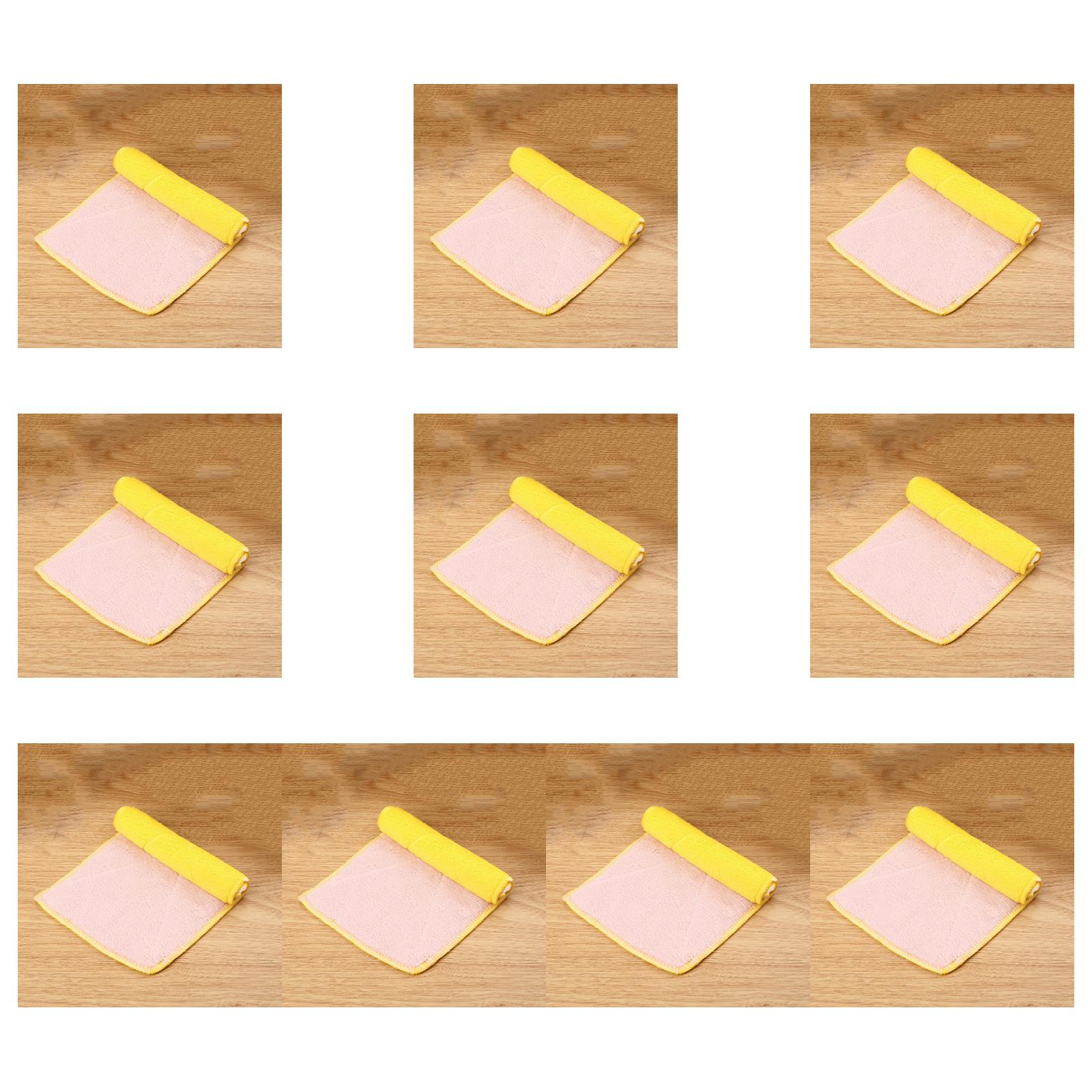 

10/20pcs Double-sided Microfiber Dish towels Thickening Cloth Dish Nonstick Oil Absorbent Kitchen Towels