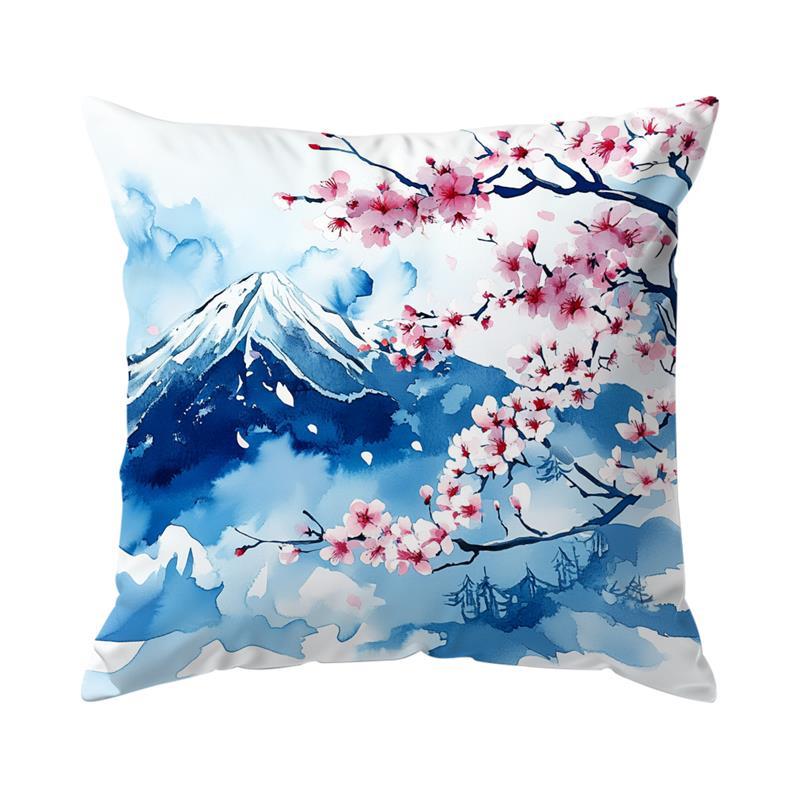 Cherry Blossom Cushions Pillowcase Printed Polyester 45x45cm Throw Pillow Cover Decorative Sofa Cushion Pillowslip Home Decor
