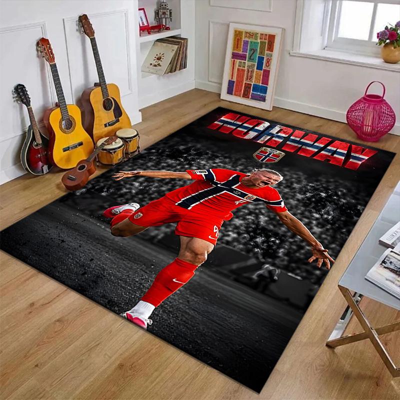 1pc Haaland8 Design Printed Area Rug Carpet for Bedroom Living Room Home Decor Rugs Mat Non Slip Mat Rug for Bedside