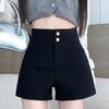 Women's High Waist Black A-Line Booty Shorts - Summer 2025 Style