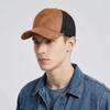 Fashion Suede Mesh Peaked Cap Adjustable Hollow Men Baseball Hat Cotton Polyester Women Sunshade Hat Beach