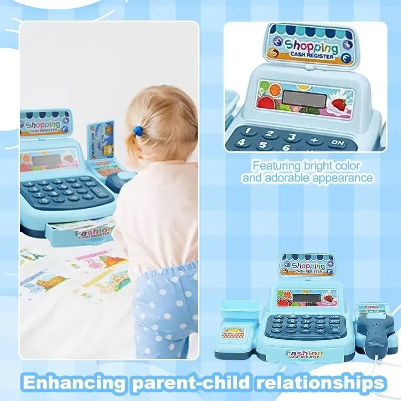 Electronic Cash Register Toy Supermarket Pretend Play Simulation Shopping Model Child Checkout Count Role Play Game Girl Favors