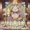 1Pc MajinBuu Print Flannel Blanket, High quality Comfortable for All Seasons, Warmth and Comfort, Perfect for Christmas Gifts
