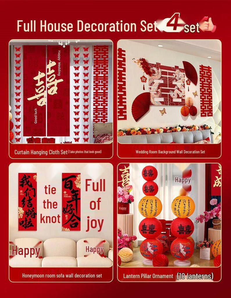 Komplett Bröllopsrumsinredningsset för Sovrum & Nytt Hus