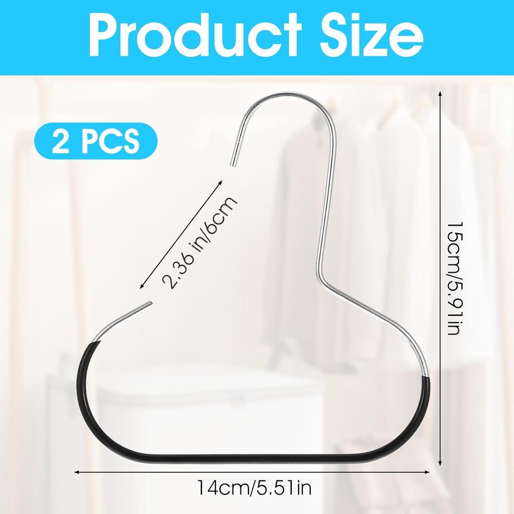 2 Pcs Hat Organizer Hanger, Hat Hangers for Closet Hats Hangers for Closet Cap Hanger for Baseball Caps Scarf Belt Tie Purse Hats Rack Storage