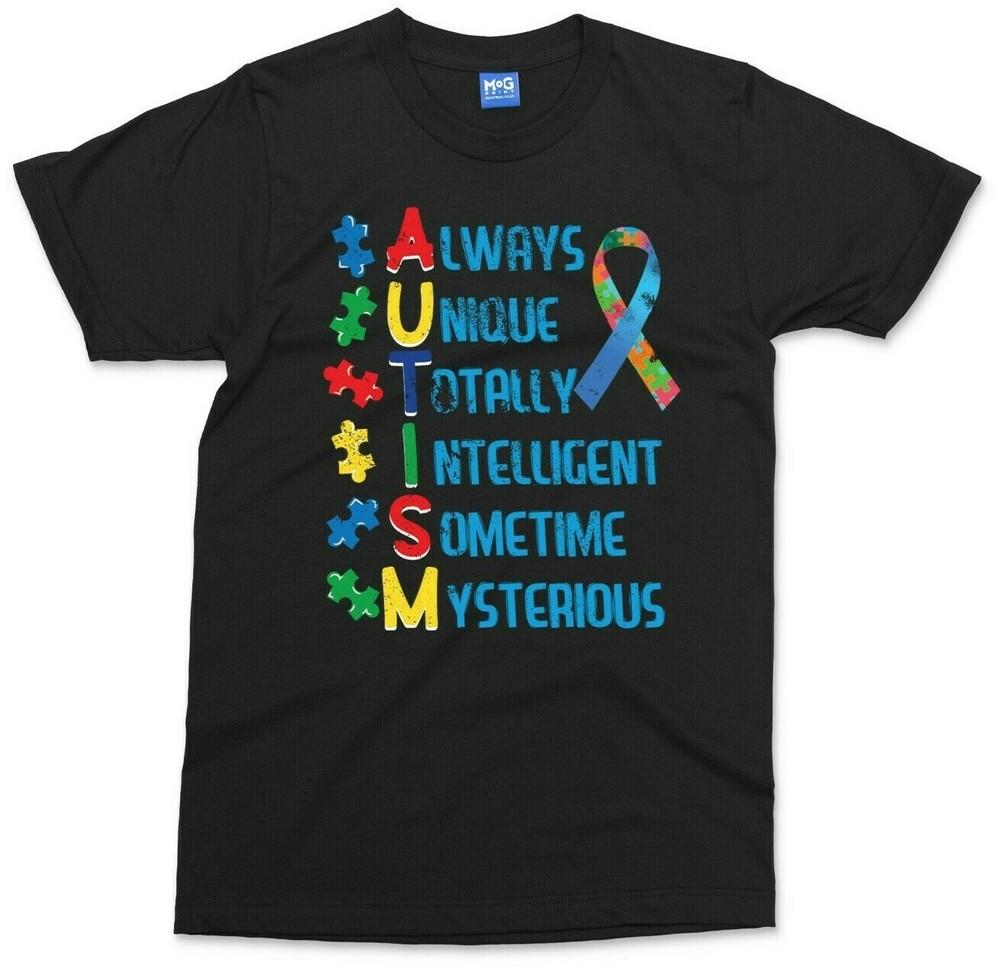

AUTISM Awareness T-shirt - Always Unique Colourful Autistic Children s Kids Gift 4XL