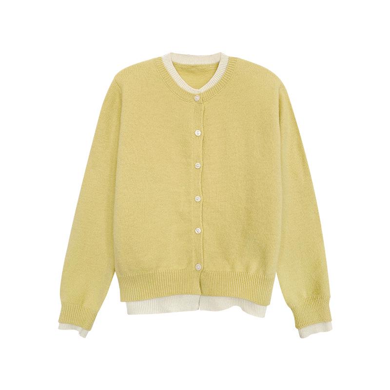 

Chic Autumn Korean Style Gray Knit Cardigan for Women – Soft, Stylish, and Perfect for Spring! Highly Recommended! One Size жовтий