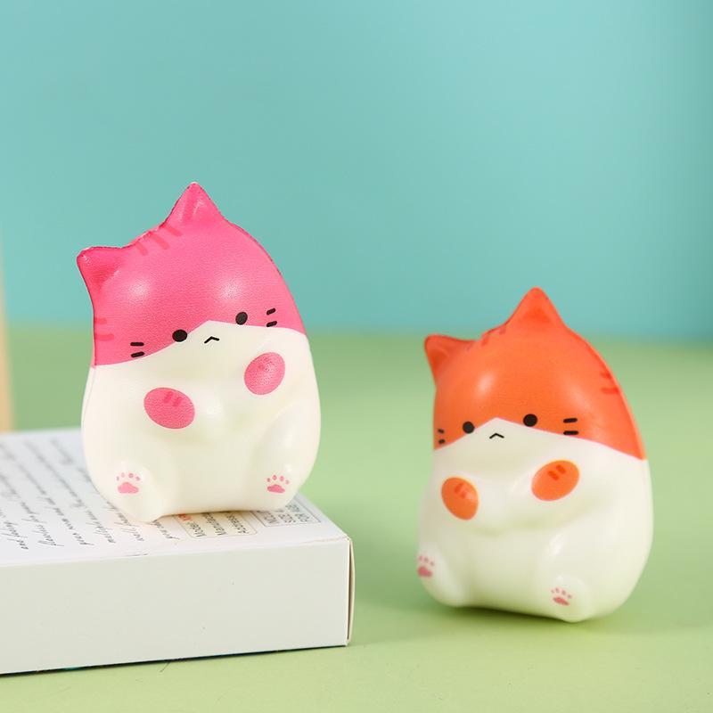 Cute Cat Squeeze Fidget Stress Relief Toys Soft Slow Rebound Non-Toxic for Kids Adults Office Home Travel
