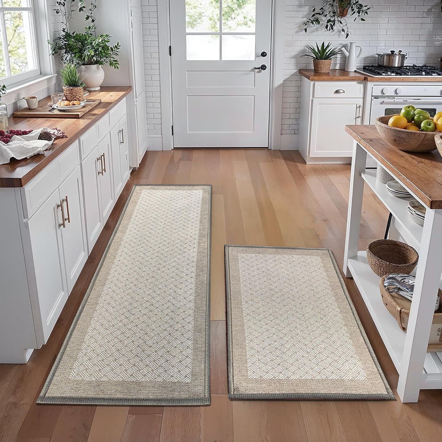 

Anti Fatigue Non Slip Durable Moisture Absorbing Washable Polyester Mat Rug for Bedroom Laundry Room Entryway Floor Home Decor 40X120CM