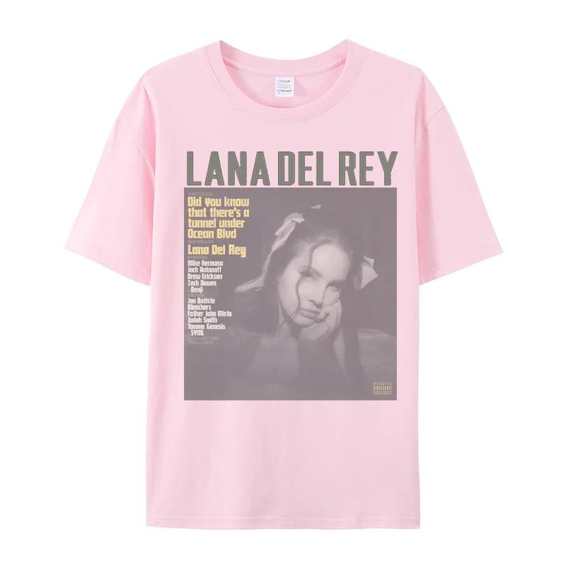 2024 Summer Men Women Cotton T-Shirt New Lana Del Rey Ldr Sailing Tan Print Tops Tees Male Fashion Clothing Harajuku Streetwear