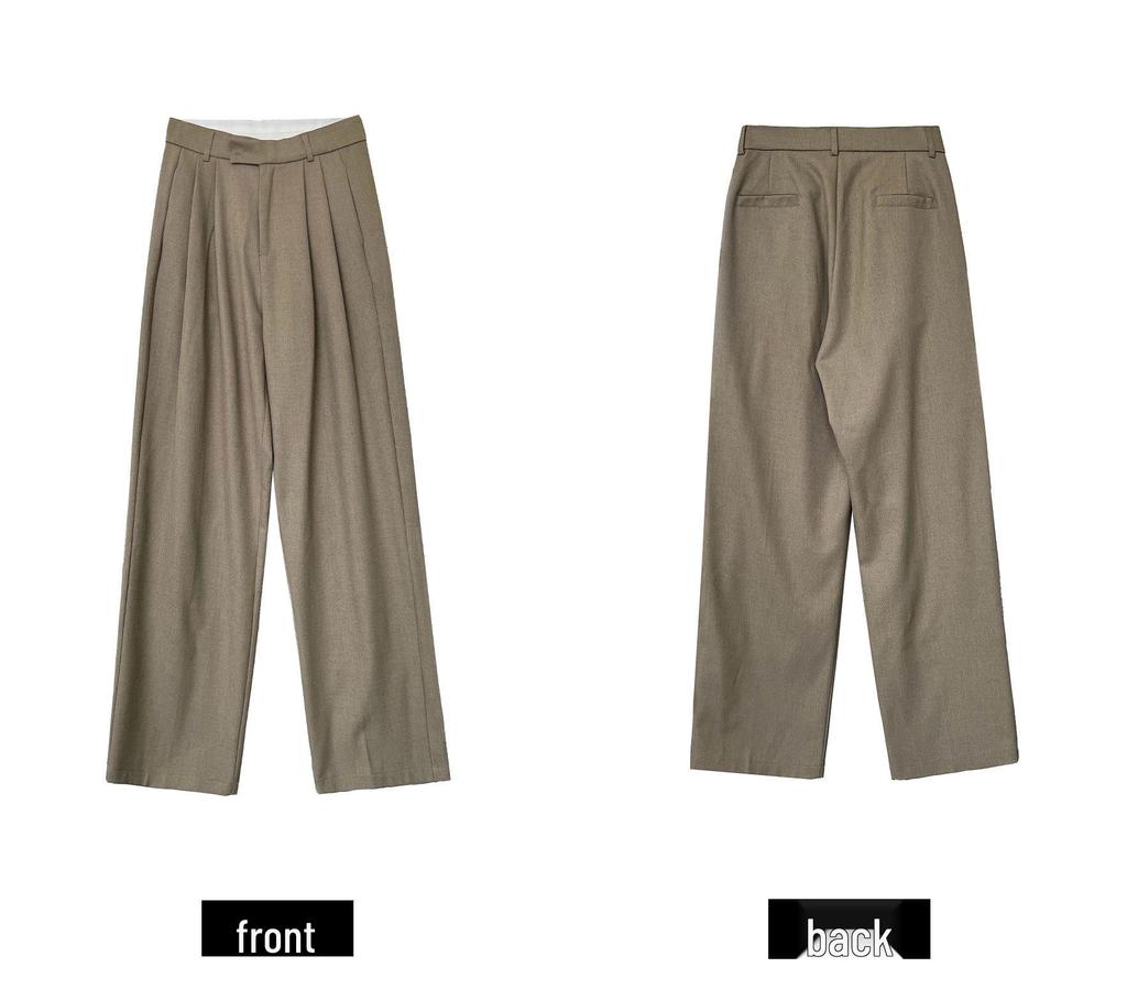 Luxi Minimalist Women's Wide-Leg Mopping Pants, Spring/Autumn 2025, Old Money Style, Loose Drape, Perfect for Commuting.