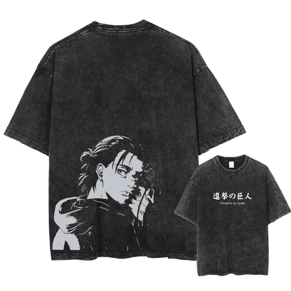 

Attack on Titan Cotton HighQuality Tshirt Comic Japanese Anime Men Top Japanese Yk Streetwear Man Clothes S