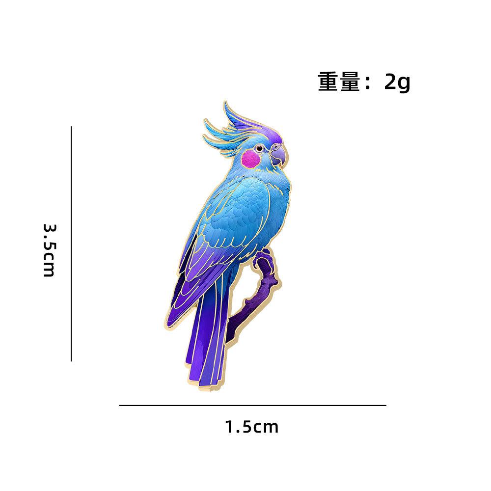 Набор Цветной Попугай Металлический Значок Личность Животное Птица Милый Значок Одежда Аксессуары