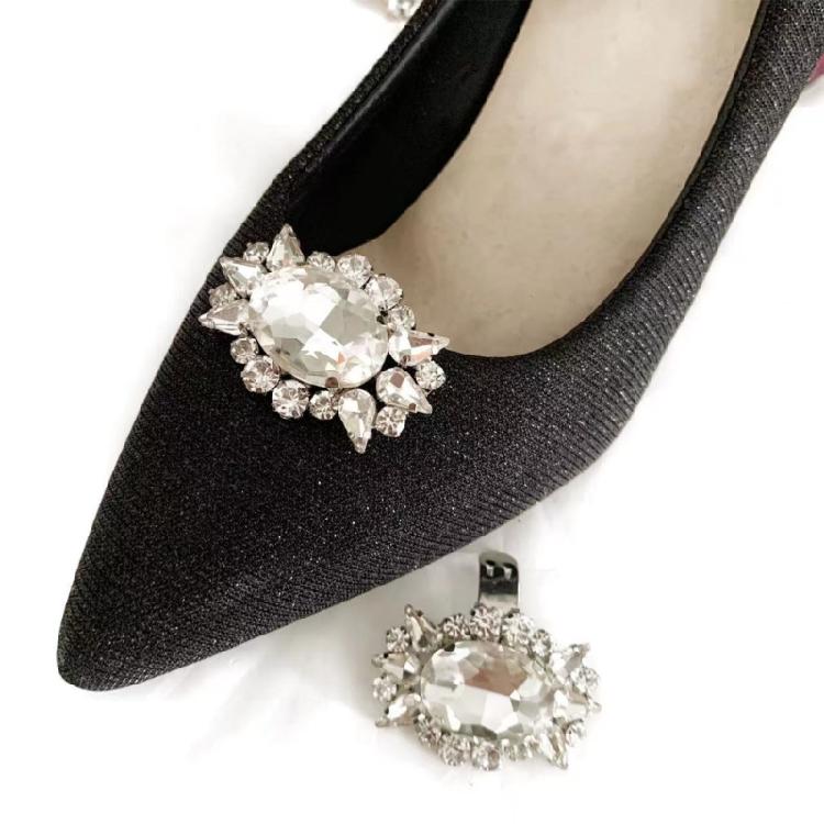 Shoe Clips Charms for Women Detachable Rhinestones Crystal Shoe Buckles Bridal Wedding Prom Party High Heel Decoration