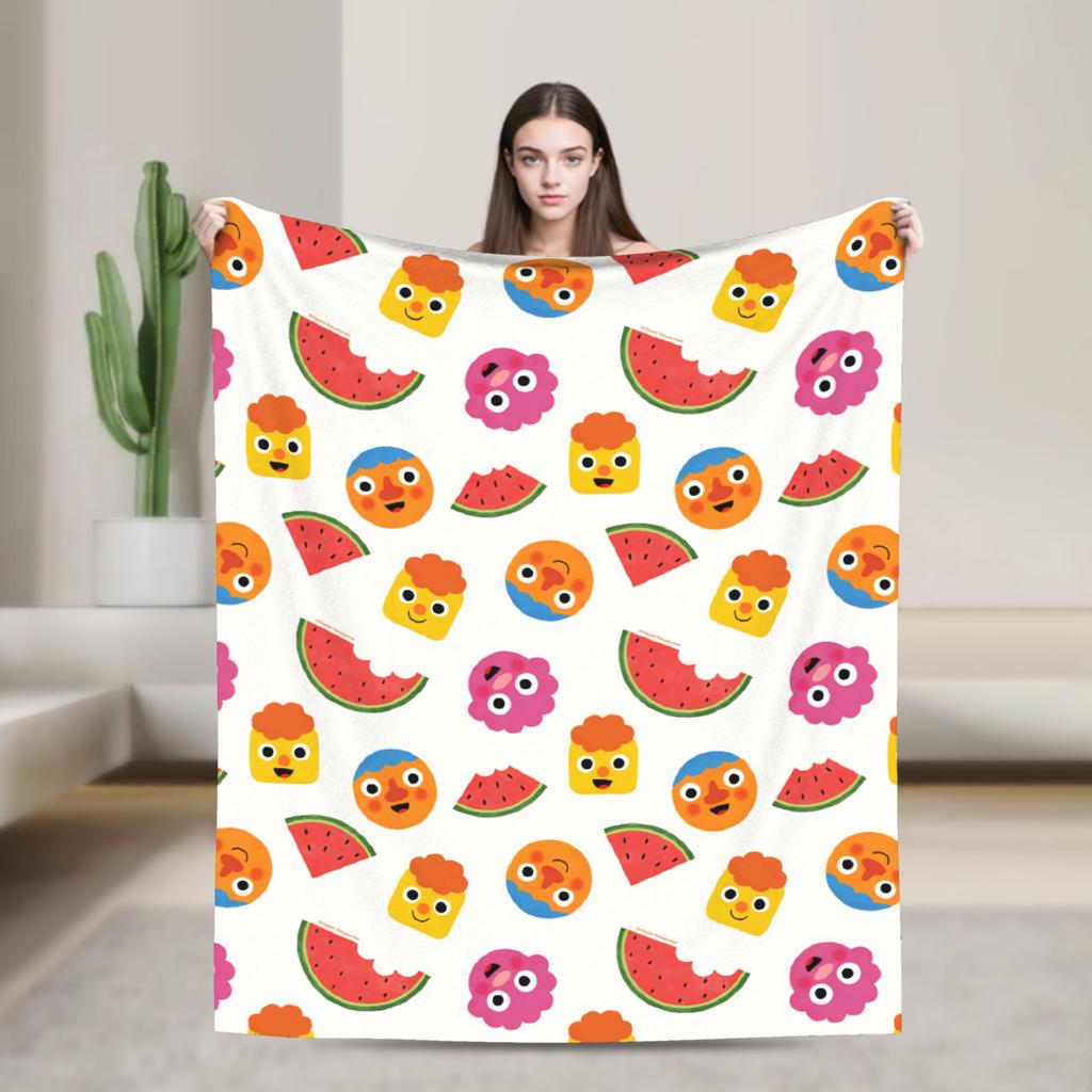 Warm Soft Blanket Picnic Finny the Shark Confetti Birthday Throw Blanket Super Simples Flannel Bedspread For Sofa Bed Cover