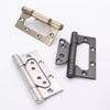 Modern  American Hole Flat Hinges Stainless Steel Wooden Door Hinges Inner Double Bearings Brass Bathroom Use