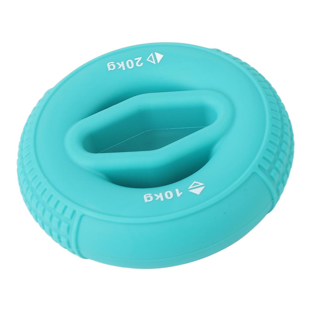 Grip Strength Trainer Ring Silicone Hand Forearm Strengthener Wrist Training Decompression Hollow Grass Green 10?20KG