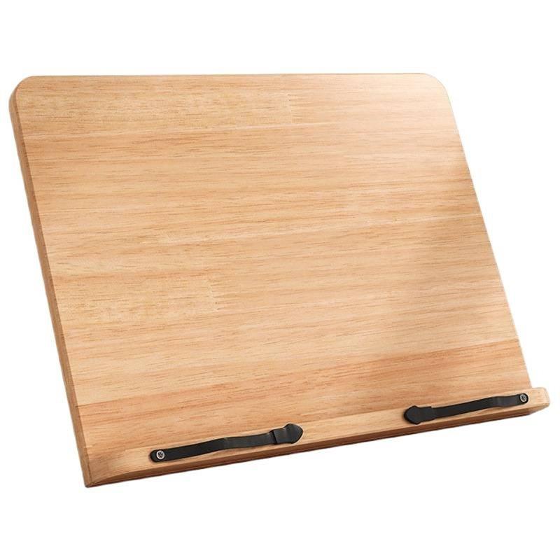 CYCLI-Wood Reading Stand, Compact Foldable Book And Tablet Holder, Easily Adjustable Rest