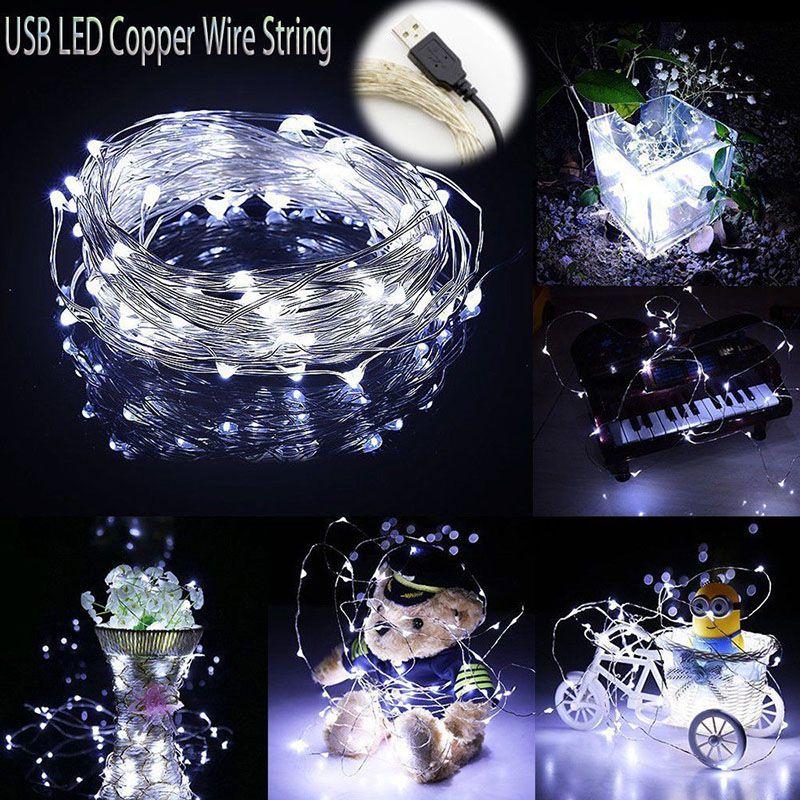 Premium 5/10m Usb Led Copper Wire Fairy Light Strip Lamp For Timeless Home Decor