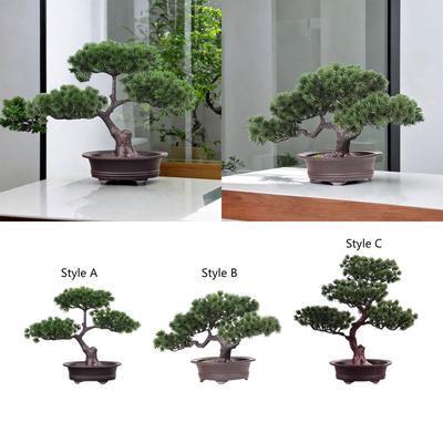 Artificial Pine Bonsai Potted Plant Decoration Desktop Display Durable Realistic