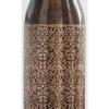 100% Pure Copper Water Bottle, Antique Dark Embossed Design, Ayurvedic Vessel for Yoga & Health, 900ml