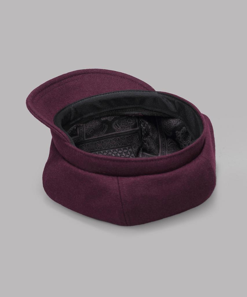 Maia Wool Baker'S Hat - Wine